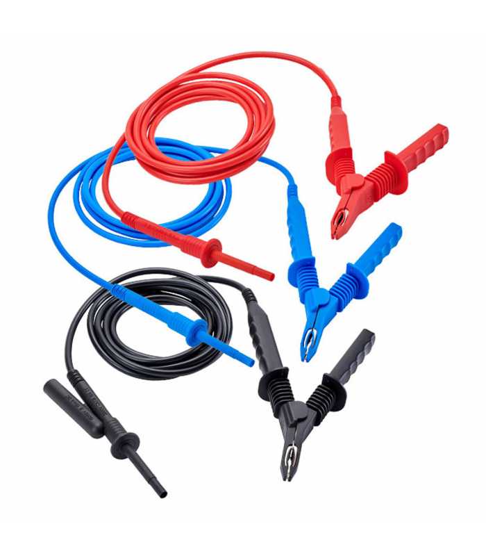 AEMC 2151.36 Test Leads, 10 ft, 5kV Safety with Clips, Set of 3