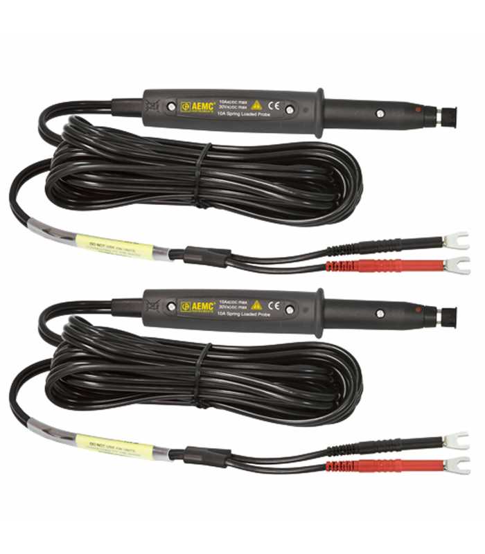AEMC 2118.78 Kelvin Probes For Micro-ohmmeters, 20 Ft, 10A, Spring Loaded