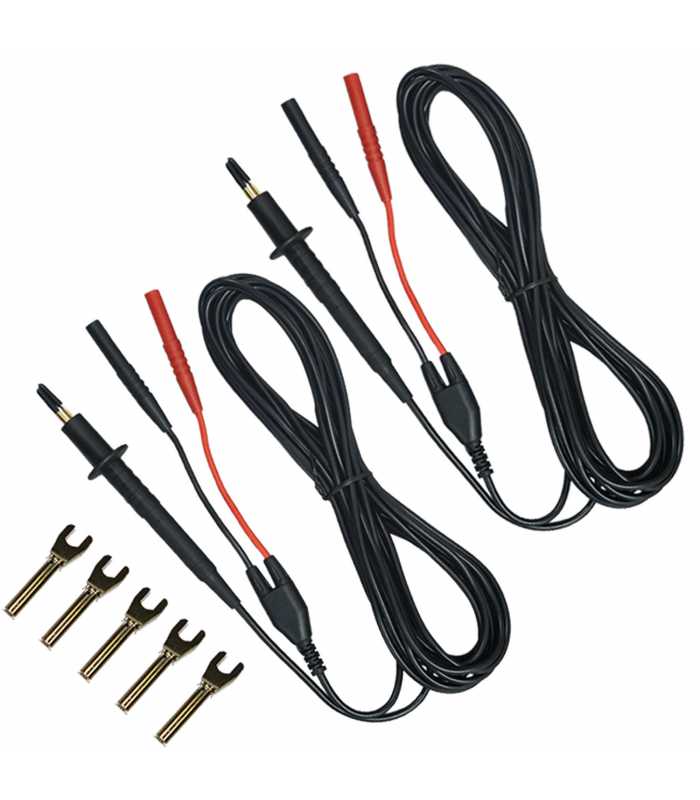 AEMC 2118.73 Spring-Loaded Kelvin Probes with 5 Fork Terminals, 1A, 10 ft