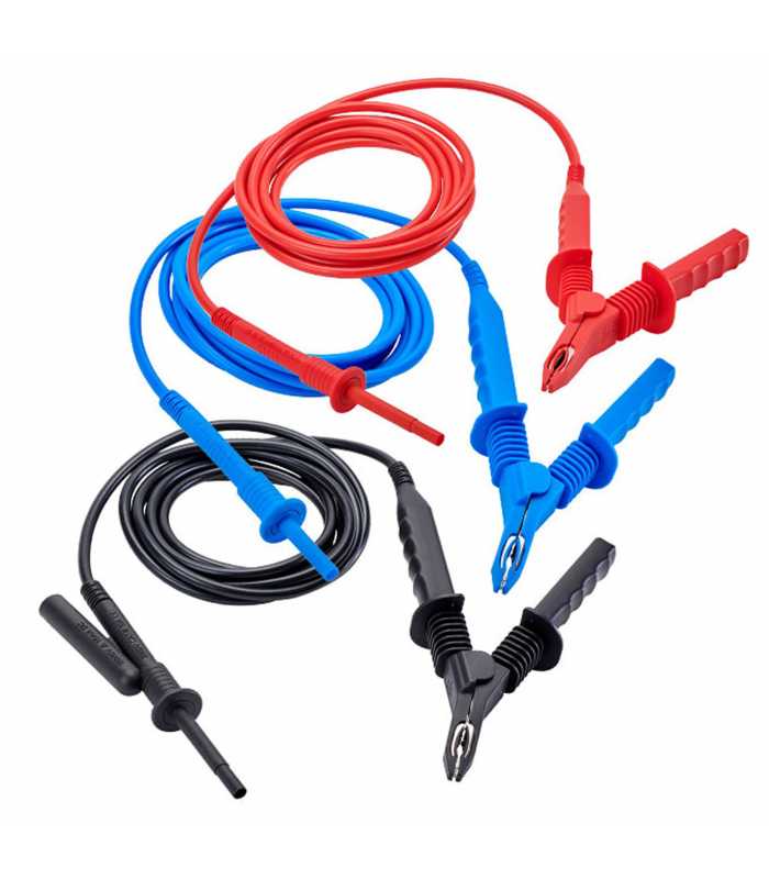 AEMC 2151.33 Set of 3 Leads, Color-Coded 5kV Safety with Clips for Modes 5050/5060/5070/6505 (45 ft)