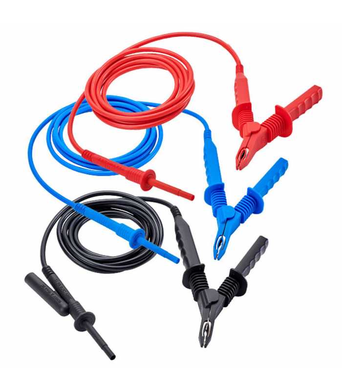 AEMC 2151.38 Test Leads, 25 ft, 15kV Safety with Clips, Set of 3