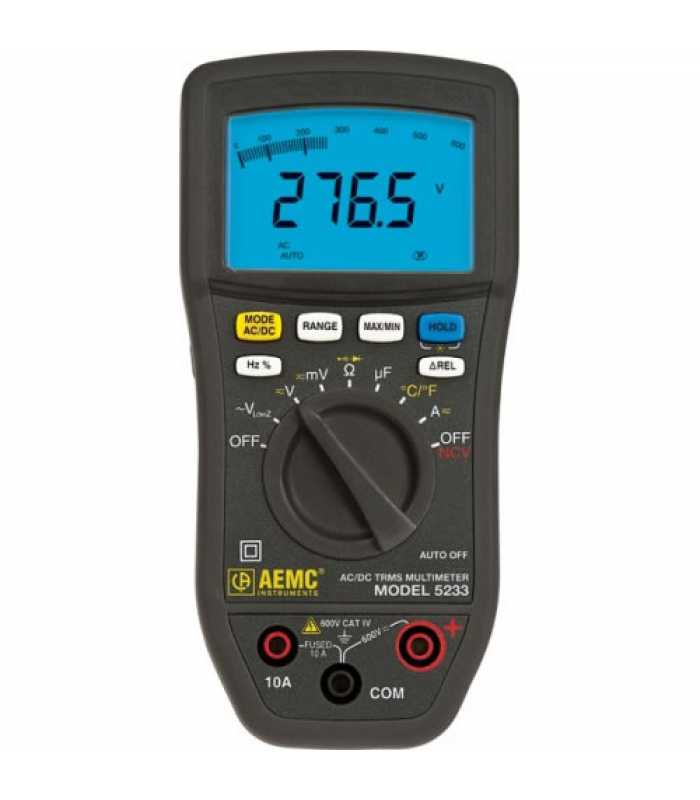 AEMC 5233 [2125.65] True RMS Multimeter with Non-Contact Voltage Detection and Temperature