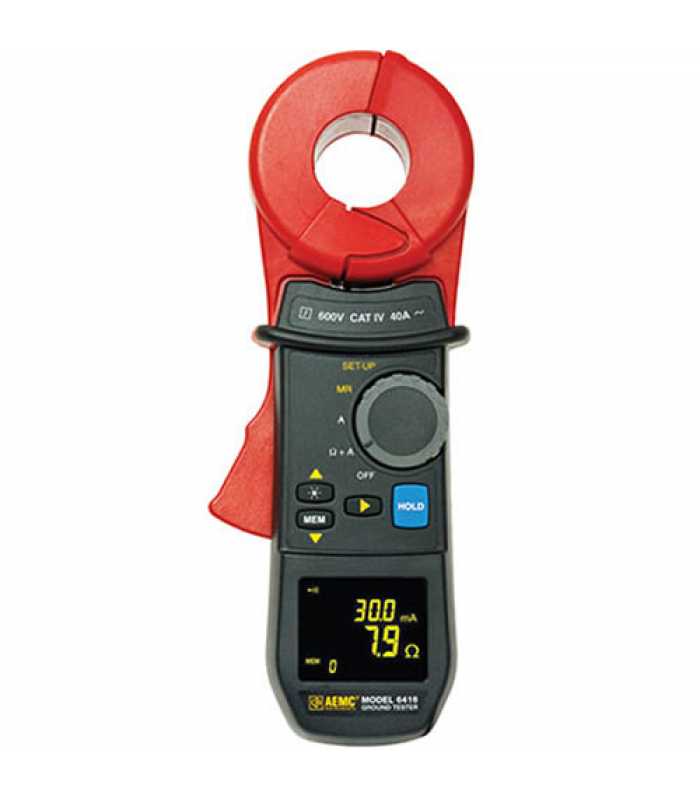 AEMC 6416 [2141.01] Clamp-On Ground Resistance Tester w/ Alarm and Memory Functions