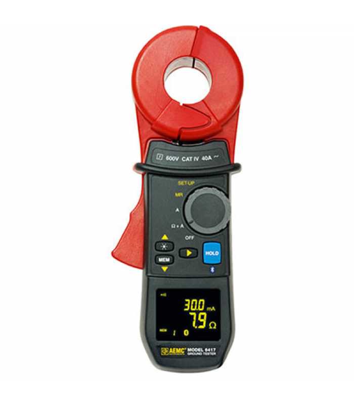 AEMC 6417 [2141.02] Clamp-On Ground Resistance Tester w/ Bluetooth, Alarm and Memory Functions