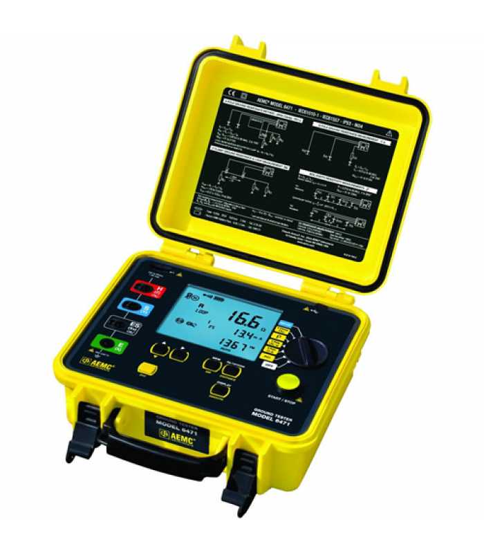 AEMC 6471 [2135.49] 2-Point, 3-Point and 4-Point Multi-Function Ground Resistance Tester
