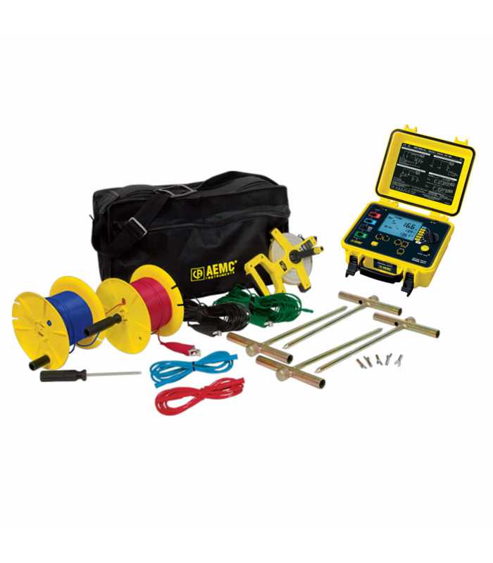 AEMC 6471 KIT-300FT [2135.60] 2-Point, 3-Point and 4-Point Multi-Function Ground Resistance Tester w/ 300 ft Leads