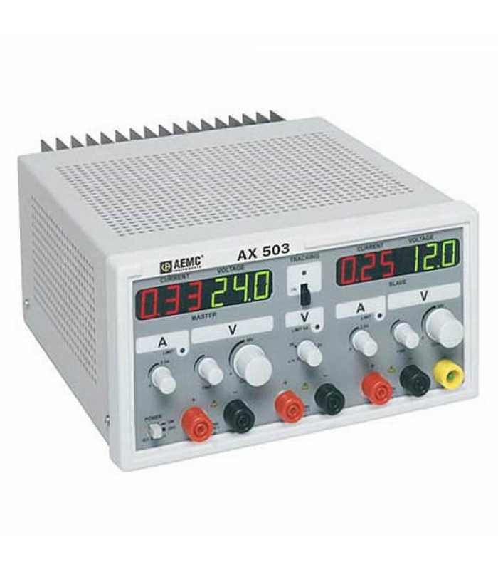 AEMC AX503 (2130.07) Power Supply (Triple Output, 0-25A, 0-30VDC, 27-55VDC)