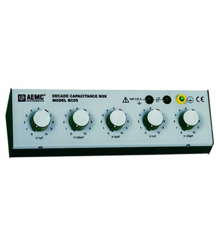 AEMC BC05 [2131.26] Capacitance Decade Box with 5 Ranges, 1-10kµF*DISCONTINUED NO REPLACEMENT*