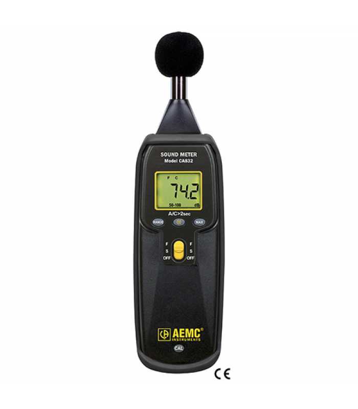 AEMC CA832 [2121.23] Sound Level Meter, 35 to 130db