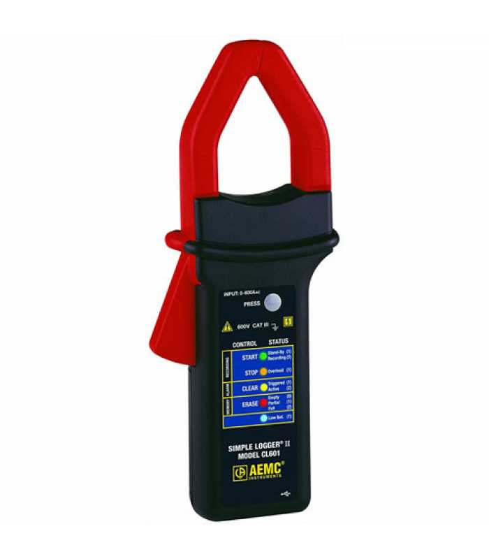 AEMC CL601 [2126.01] Simple Logger II Clamp Meter/Data Loggger, 600 A*DISCONTINUED*