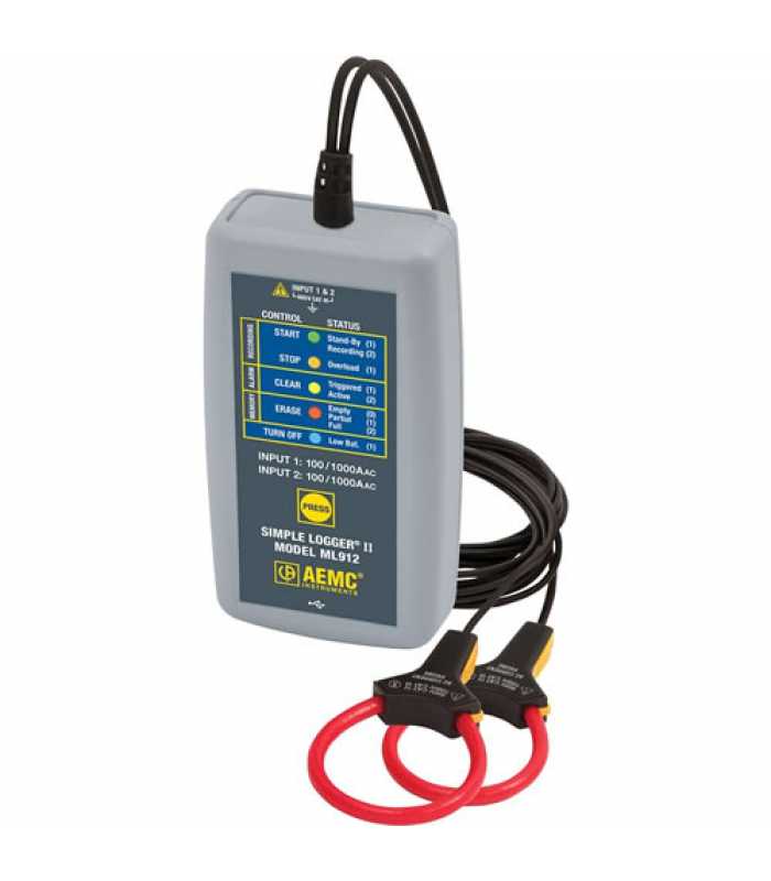 AEMC ML912 [2126.37] AC Current Simple Logger II (w/ Integral Probes)*DISCONTINUED SEE DL913*