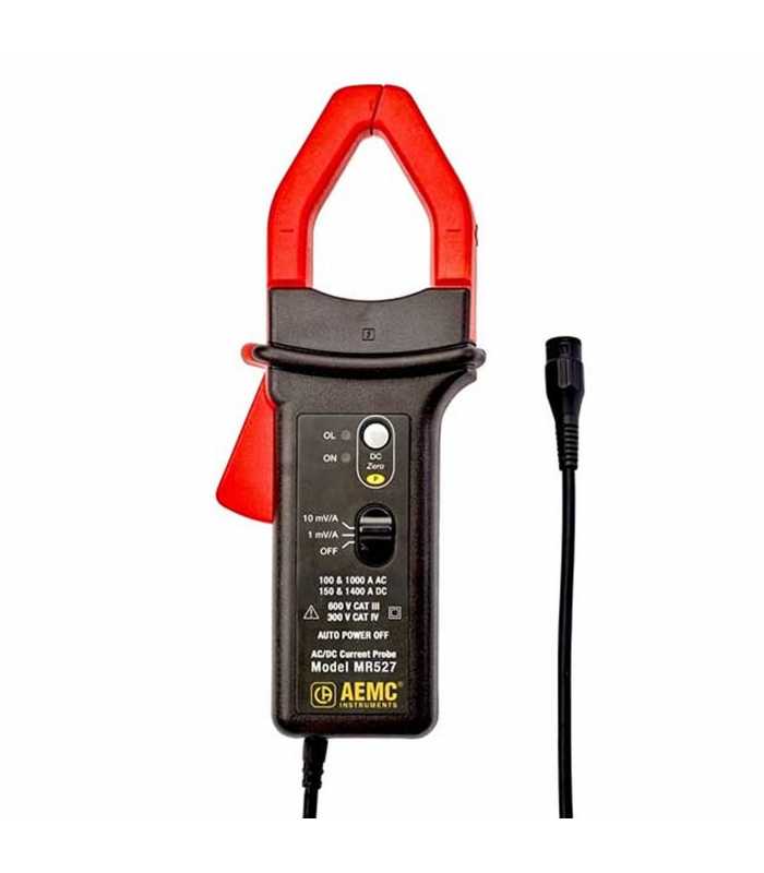 AEMC MR527 [1200.85] AC/DC Current Probe, 100AAC, 150ADC, 10mV/A and 1000AAC, 1400ADC, 1mV/A, BNC Output