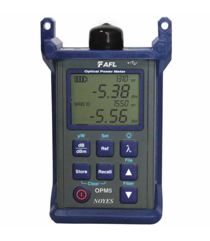 AFL OPM5 [OPM5-4D-LC] Optical Power Meter (850/980/1300/1310/1490/1550/1625) with Reporting Software, LCT Connector