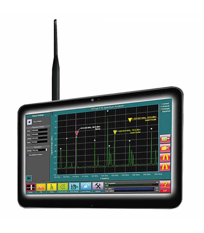Aaronia RF‐Vue [IWXT10X] Tablet-Based RF Spectrum Analyzer 50 MHz - 2.5 GHz