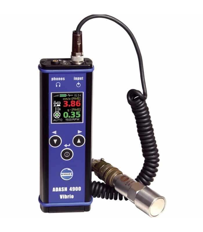 Adash America A4900 Vibrio [A4900 Vibrio] Base Vibration Meter Without Memory and DDS Digital Diagnostics Software Functions.