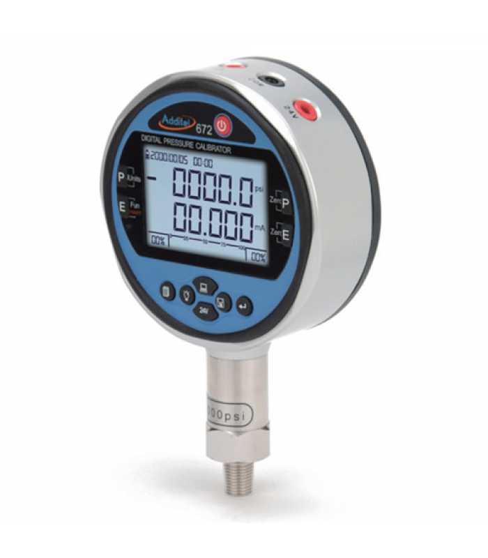 Additel ADT 672 [ADT672-05-GP100-PSI-N] Digital Pressure Calibrator, 1/4 NPT male, 0.05% Accuracy, 0 to 100 psi (0 to 7 bar) - Gauge
