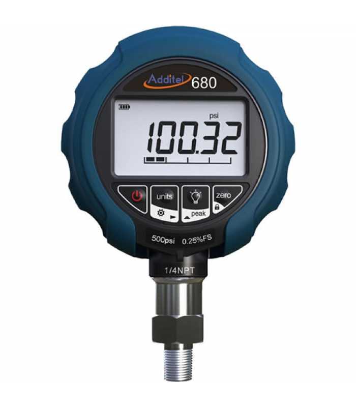 Additel ADT 680 [ADT680-25-GP30-PSI-N] Digital Pressure Gauge, 0.25% FS, 1/4 NPT male, 0 to 30 psi