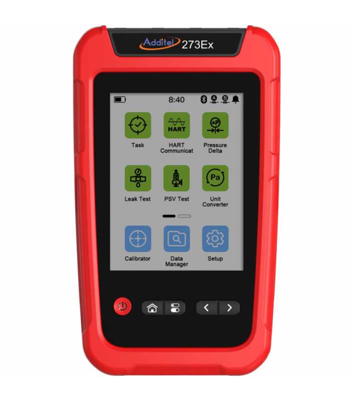 Additel ADT 273Ex [ADT273EX-GP5K-PSI-N-HART] ATEX Certified Intrinsically Safe Handheld Pressure Calibrator w/HART Communicator, 0.02%FS, 1/4NPT Male, Gauge Pressure, 0 to 5000 psi