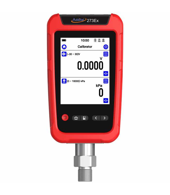 Additel ADT 273Ex [ADT273EX-GP10-PSI-N-HART] ATEX Certified Intrinsically Safe Handheld Pressure Calibrator w/HART Communicator, 0.02% FS, 1/4NPT Male, Gauge Pressure, 0 to 10 psi