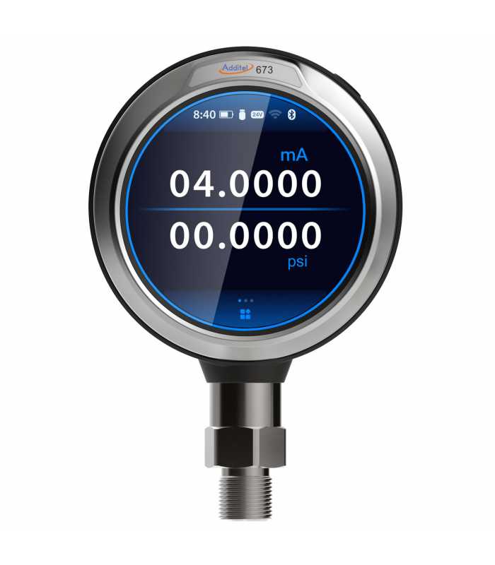 Additel ADT 673 [ADT673-02-GP2K-PSI-N-WIFI] Advanced Digital Pressure Calibrator w/WIFI Communicator, 0.02% FS, 1/4NPT Male, 0 to 2000 psi