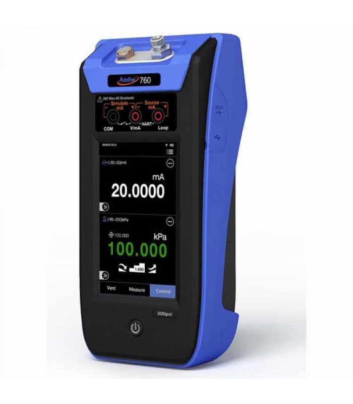 Additel ADT 760 [ADT760-MA-02-CP35] Automatic Handheld Pressure Calibrator, -12.5 to 300 psig (-0.86 to 20 barg) w/CP35 Sensor, 0.02% FS, -12.5 to 35 psi (-0.86 to 2.5 bar)