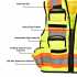 AdirPro ADI716YEL ANSI 107 Class 2 Safety Vest, Yellow