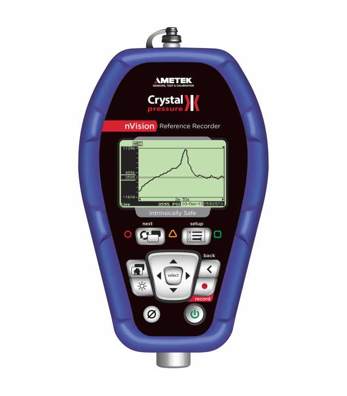 Ametek Crystal nVision [NV-4AA-BNKPLT-300PSI] Reference Pressure Recorder, 300 psi