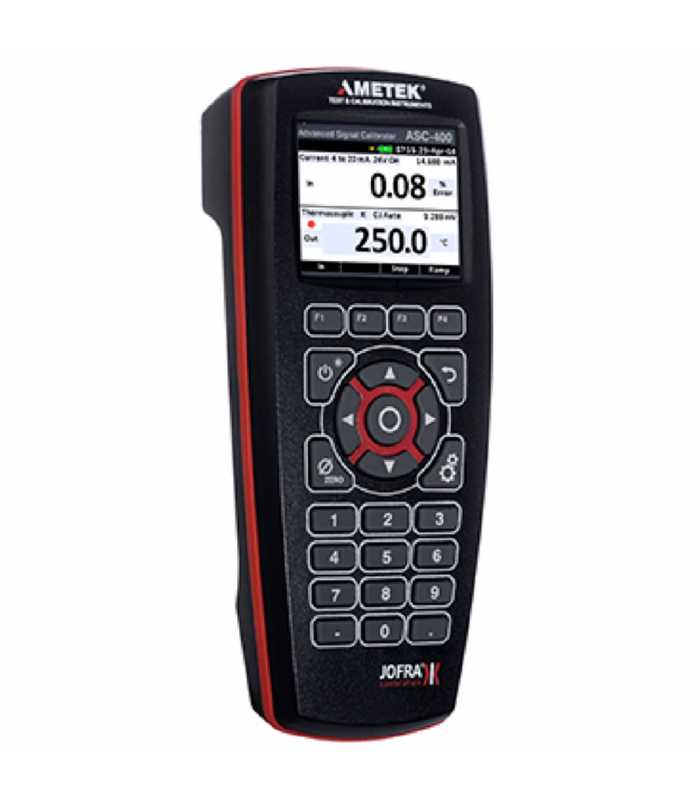 Ametek ASC-400 [ASC-400FBCT3] Standard Signal Calibrator w/Traceable Certificate To International Standards, STS050 Probe Accredited Certificate (ISO17025), Rechargeable Battery Pack with Charger & Large Padded Soft Case