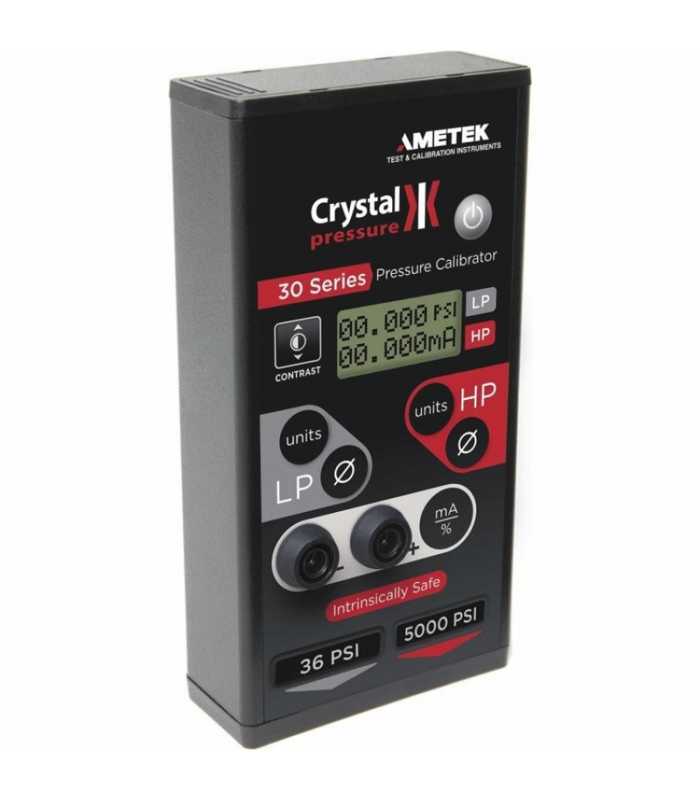 Ametek Crystal 30 [IS33-36/3000PSI] Dual Sensor Digital Pressure Calibrator, Standard Manifold, 36 psi / 3000 psi