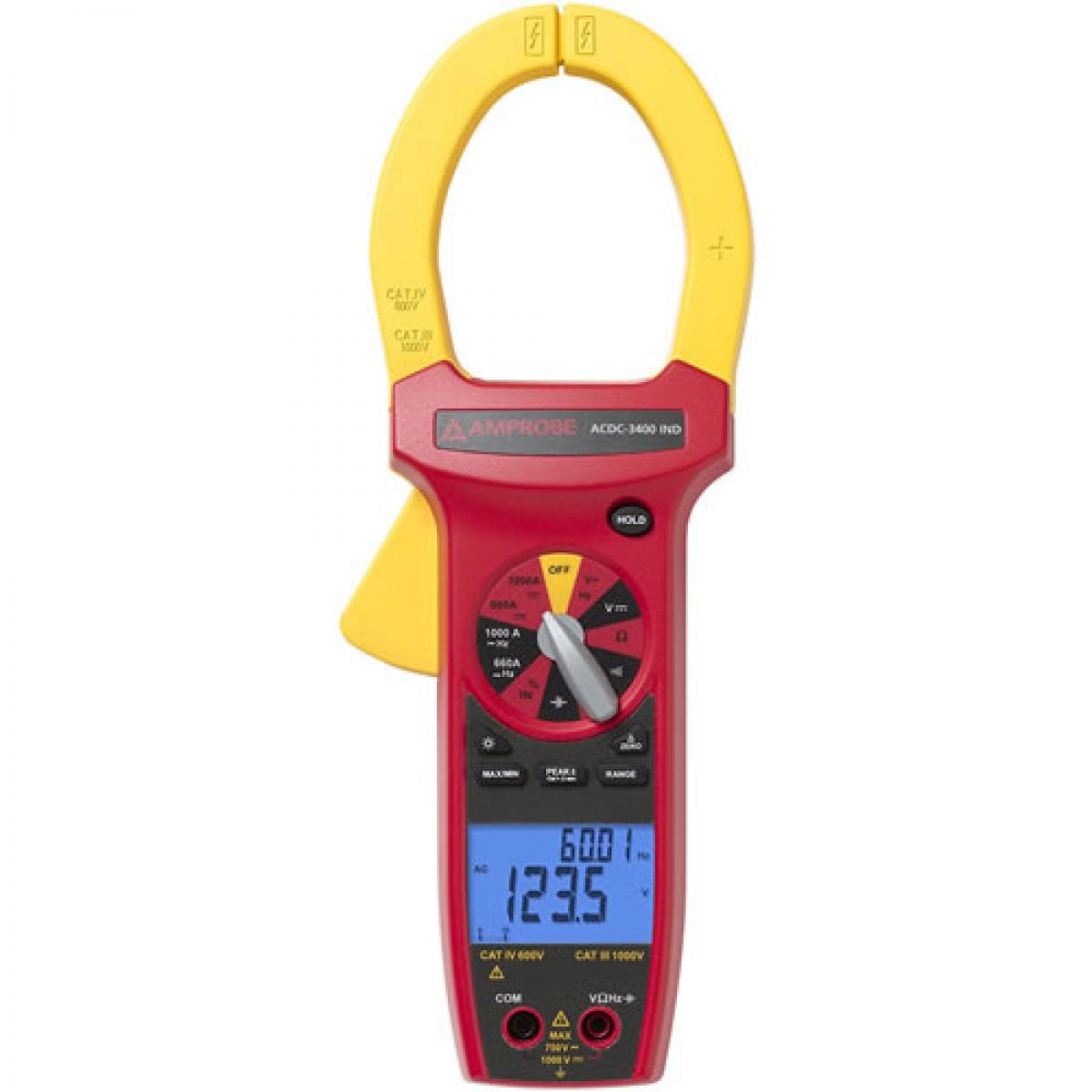 Amprobe ACDC3400IND [ACDC-3400 IND] AC/DC CAT IV True-rms Clamp Meter ...