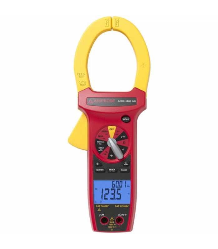 Amprobe ACDC-3400 IND [3434889] AC/DC CAT IV True-rms Clamp Meter, 1000A