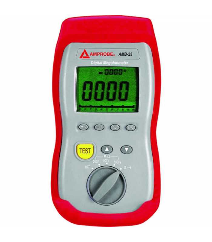 Amprobe AMB-25 [2730991] Digital Insulation Resistance Tester, 1000V DC Max Test Voltage