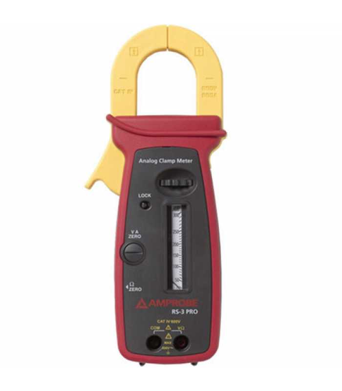Amprobe RS-3 PRO [3467465] 600V AC / 300A AC Analog Clamp Meter with Resistance and Continuity, CAT IV Rated
