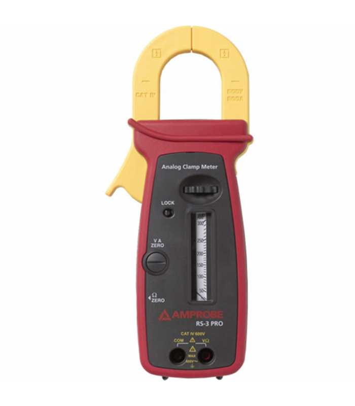 Amprobe RS-3 PRO [3467465] 600V AC / 300A AC Analog Clamp Meter with Resistance and Continuity, CAT IV Rated