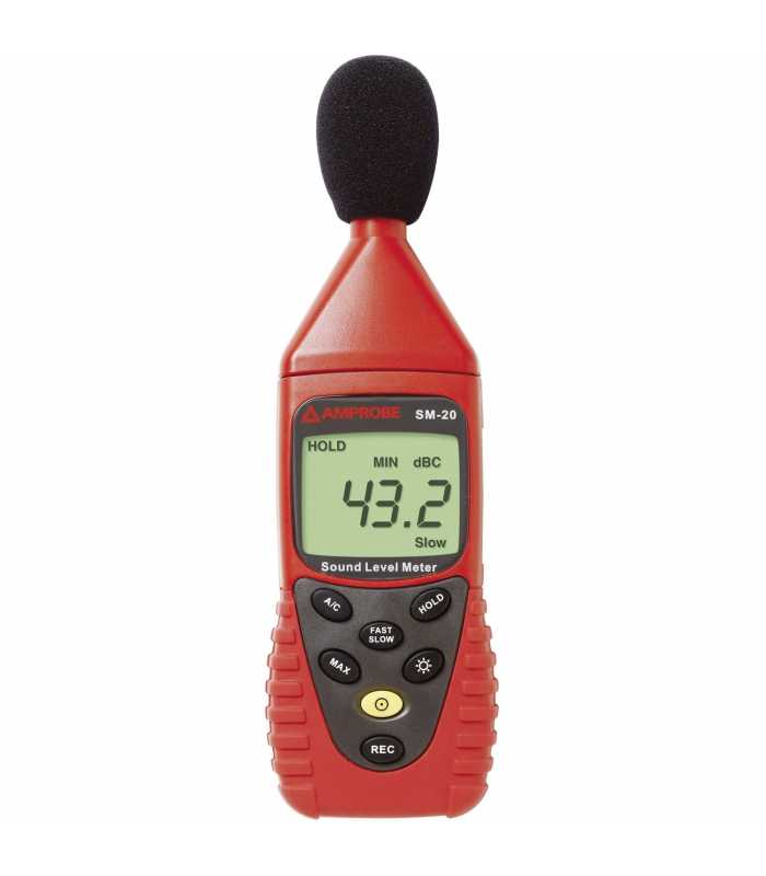 Amprobe SM-20A [3477333] Sound Level Datalogging Meter, A and C Weightings with USB and PC Software
