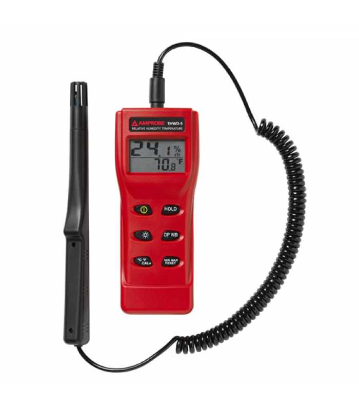 Amprobe THWD-5 [3311803] Relative Humidity and Temperature Meter with Wet Bulb and Dew Point