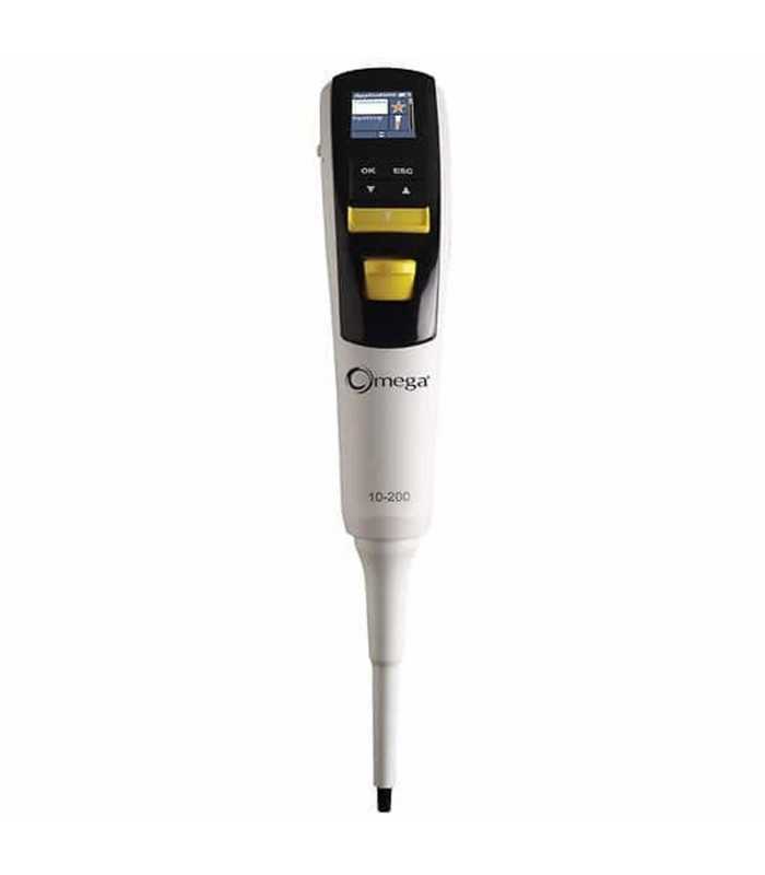 Argos Technologies 24501-27 Omega Electronic Pipette, Single Channel, 10 to 200 µL, 1/EA