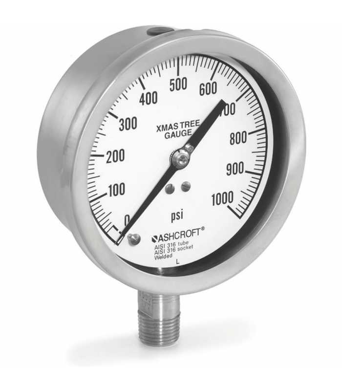 Ashcroft 1020S [451020S] Christmas Tree Pressure Gauge, 4.5in Dial Size