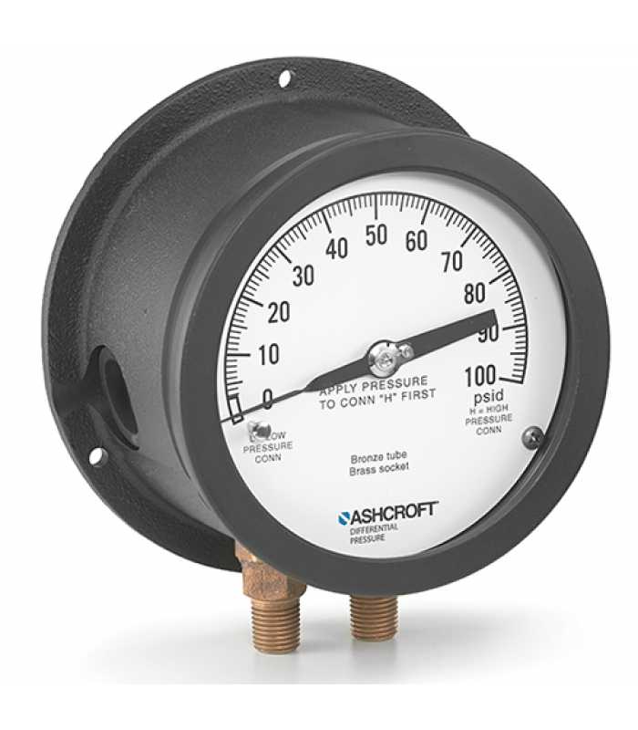 Ashcroft 1125 [451125] Differential Pressure Gauge 4.5 in Dial Size