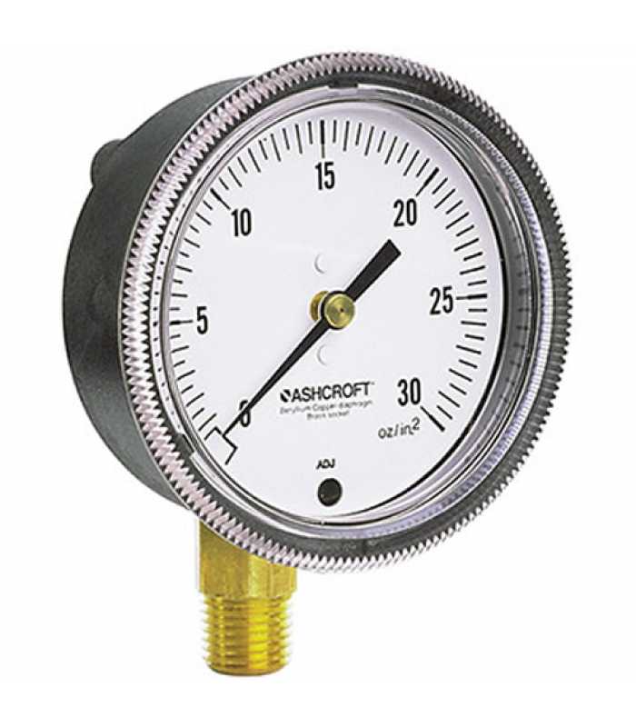 Ashcroft 1490 [351490] Analog Low Pressure Gauge 3.5 Inch Dial Size