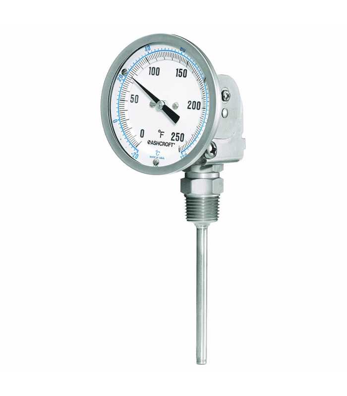 Ashcroft EI [50EI] Bimetal Thermometer, 5 Inch Dial Size