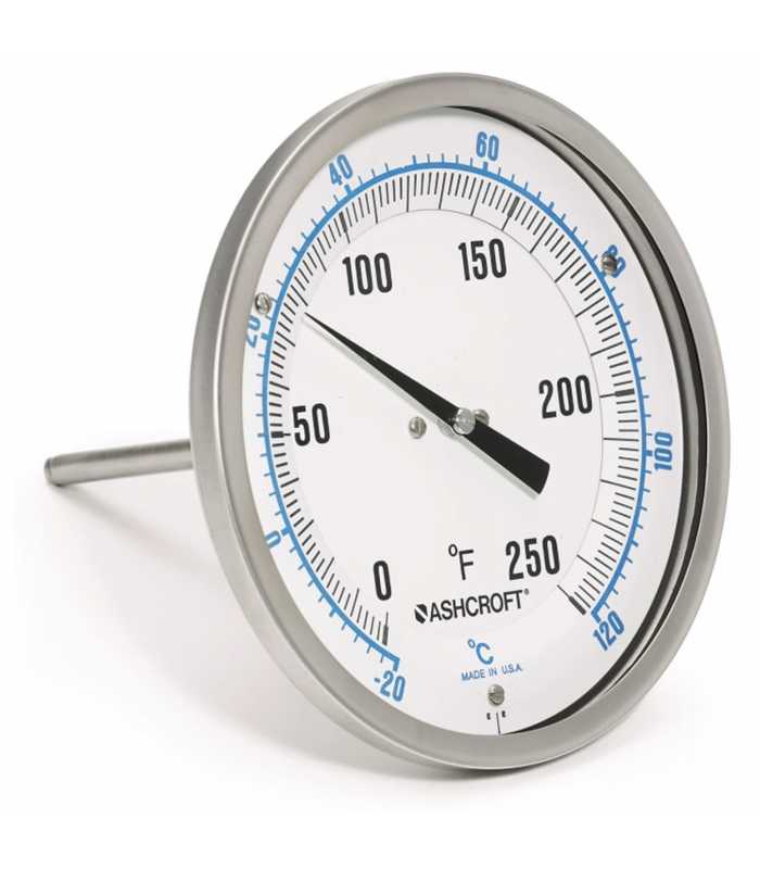 Ashcroft EL [50EL] Bimetal Thermometer, 5 Inch Dial Size