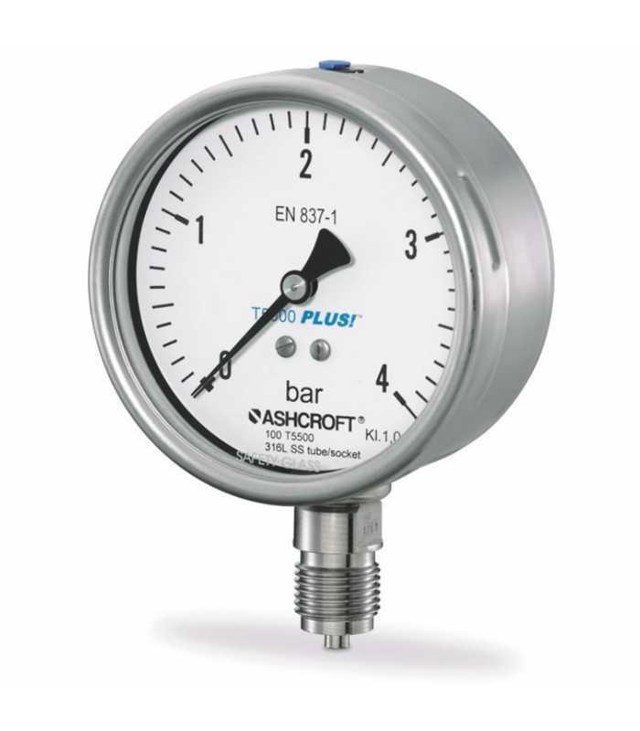 Ashcroft T5500 [10T5500] Analog Pressure Gauge, 100mm Dial Size