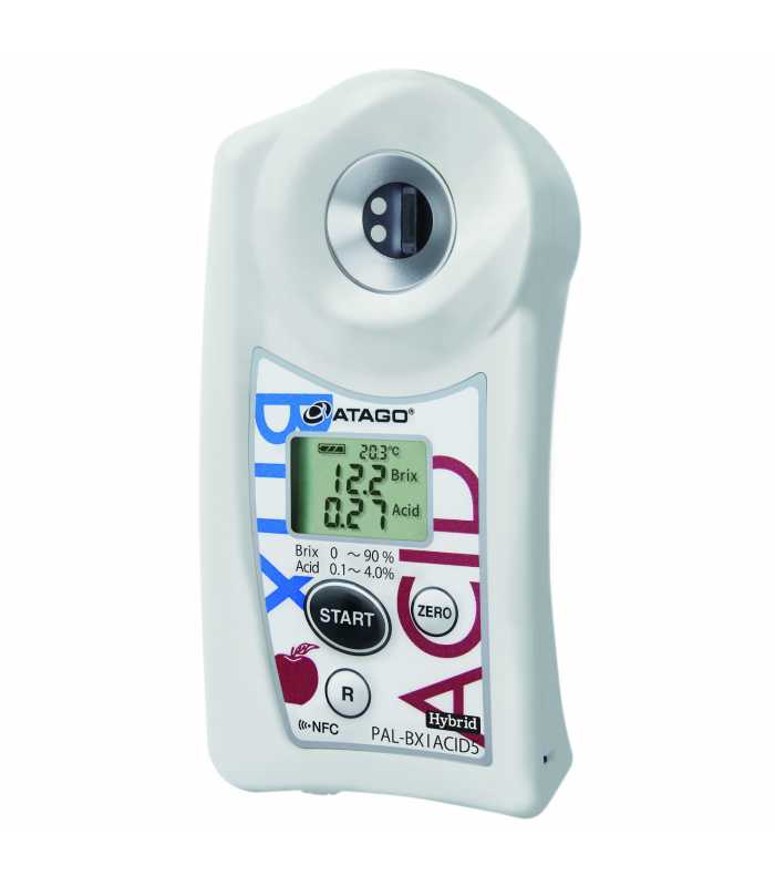 Atago PAL-BX/ACID5 [7105] Pocket Brix-Acidity Meter Apple Master Kit, 0 to 60% Brix Scale Range, 0.1 to 4% Acid Range