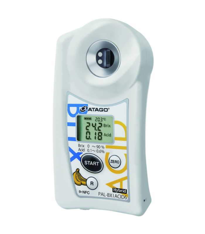 Atago PAL-BX/ACID6 [7106] Pocket Brix-Acidity Meter Banana Master Kit, 0 to 60% Brix Scale Range, 0.1 to 0.6% Acid Range