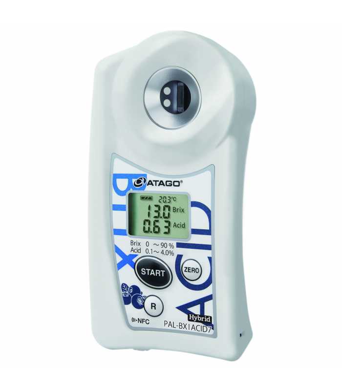 Atago PAL-BX/ACID7 [7107] Pocket Brix-Acidity Meter Blueberry Master Kit, 0 to 60% Brix Scale Range, 0.1 to 4% Acid Range