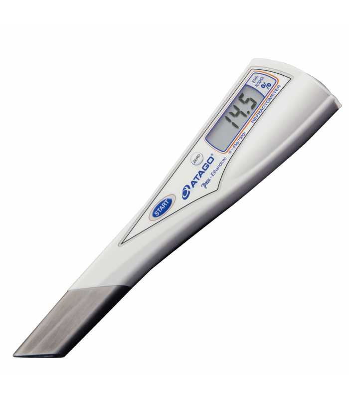 Atago PEN-Ethanol [3755] Digital Dip Style Ethyl Alcohol Refractometer, Ethyl Alcohol（g/100g）: 0.0 to 45.0% Measurement Range