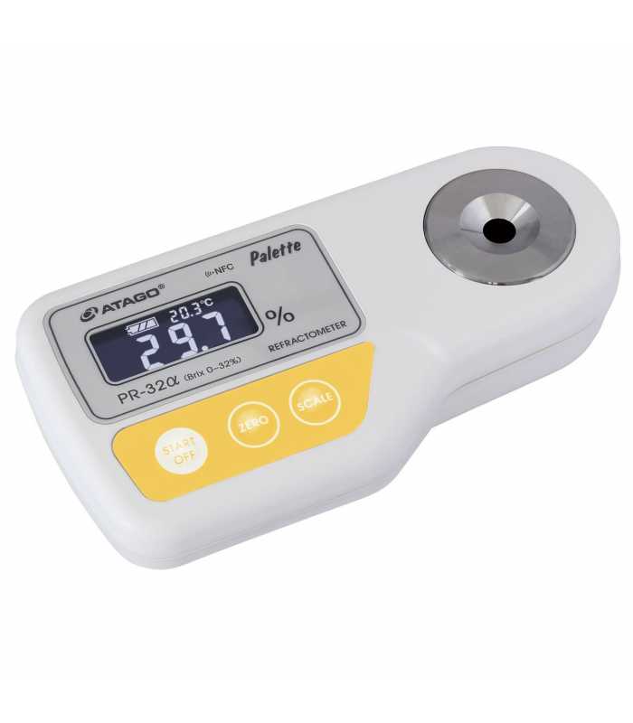 Atago PR-32α Palette [3405] Digital Portable Brix Refractometer, 0.0 to 32.0% Brix