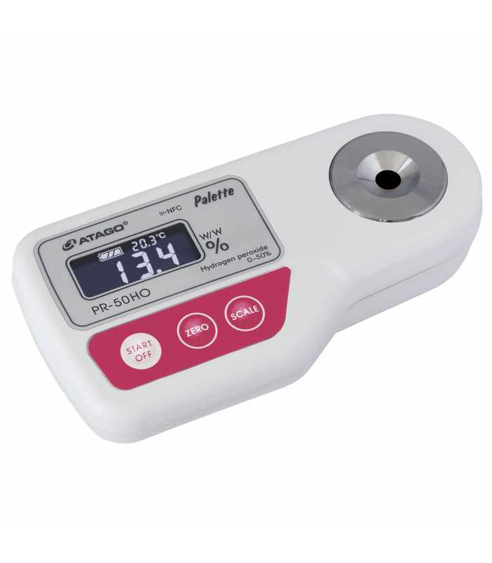 Atago PR-50HO Palette [3478] Digital Refractometer for a Water Solution of Hydrogen Peroxide, 0 to 50% Scale Range