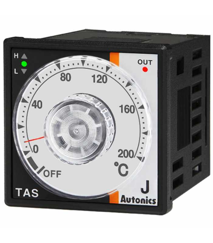 Autonics TAS [TAS-B4RP2C] Temperature Controller, 1/16 DIN, Analog, PID Control, Relay Output, RTD Input, 200 C, 100-240 VAC